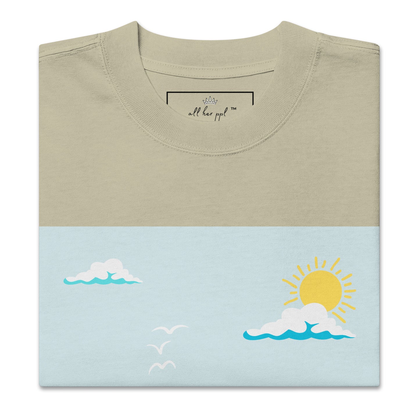 Happy Moby on Waves Oversized T-shirt