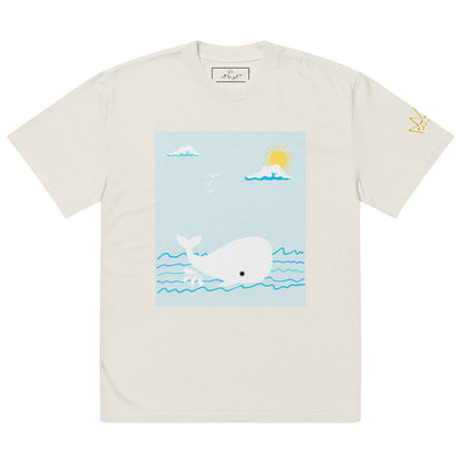 Happy Moby on Waves Oversized T-shirt