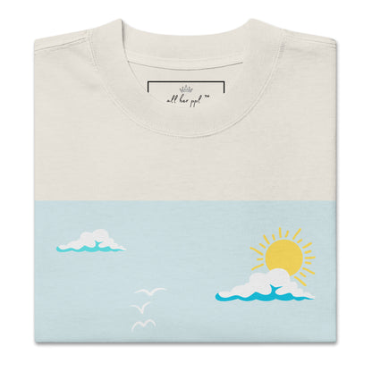 Happy Moby on Waves Oversized T-shirt