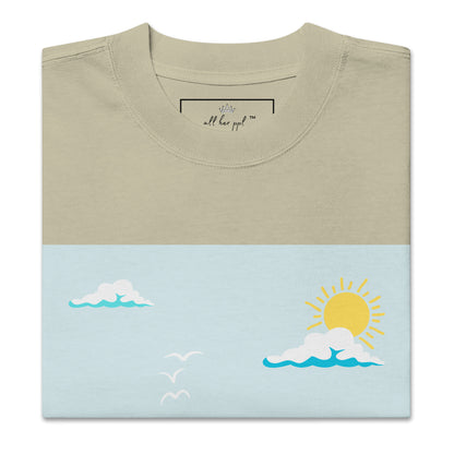 Happy Moby on Waves Oversized T-shirt